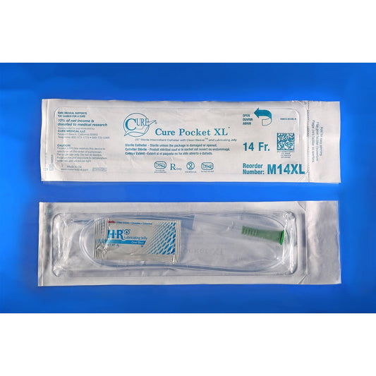 Cure Medical Extra Long Pocket Intermittent Catheter