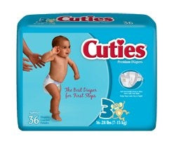 Pañales para bebés Cuties de primera calidad, absorbencia premium