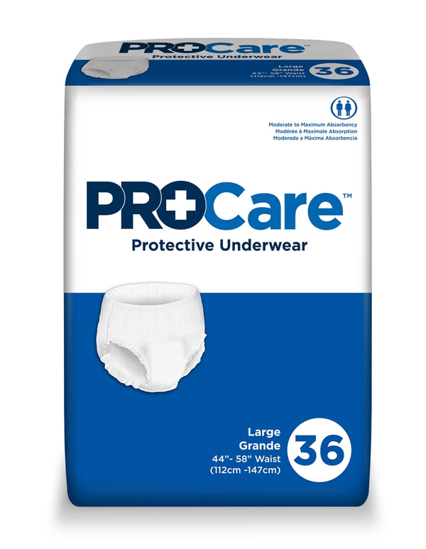 ProCare Protective Underwear, Medium (34 To 46 Inches) Pack of