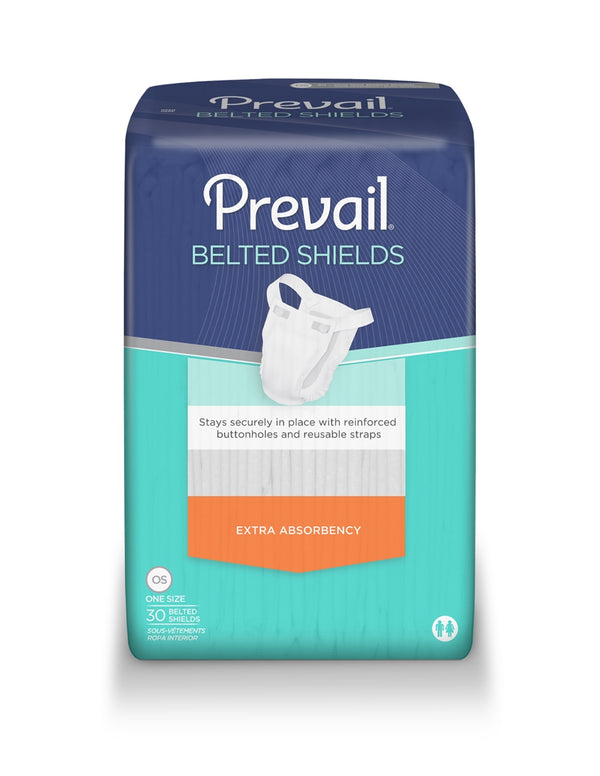 First Quality Prevail Belted Shields: Extra Absorbency - One Size