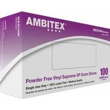 Ambitex Stretch Vinyl Exam Gloves Powder Free